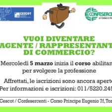 Vuoi diventare agente / rappresentante di commercio? Il corso abilitante parte mercoledì 5 marzo: al Cescot-Confesercenti tutte le informazioni e l’iscrizione